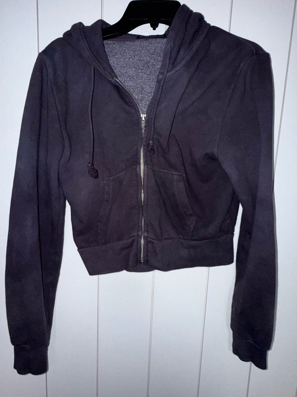 Brandy Melville Black Zip-Up Hoodie